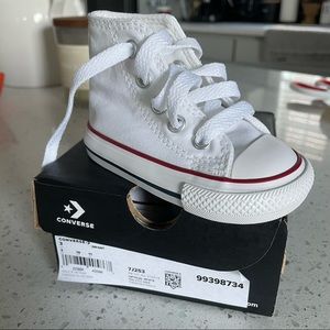 infant size 3 high top laced converse